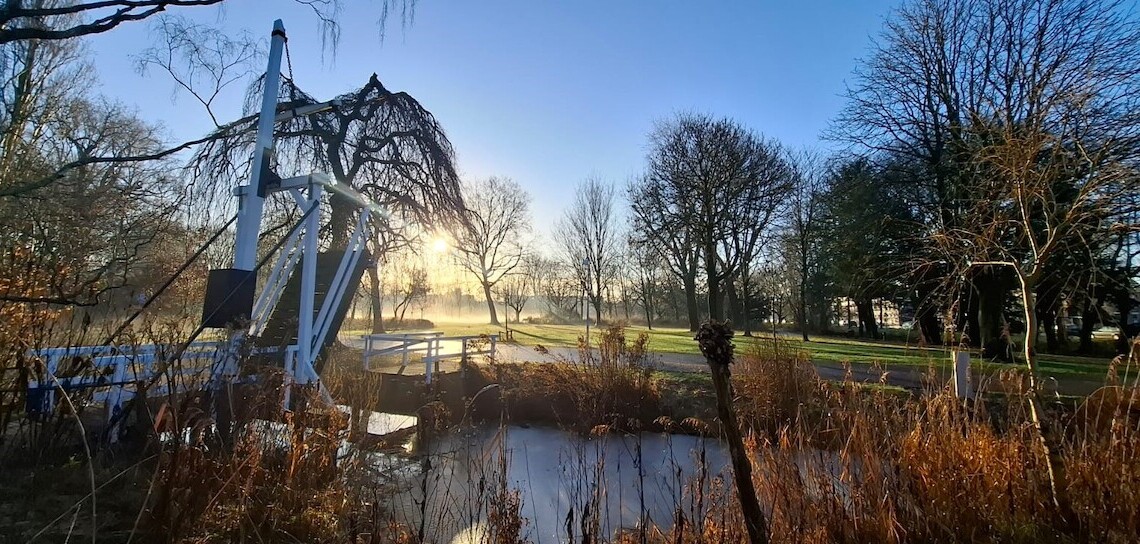 Uitzicht op Weizigtpark vanaf Weizigt